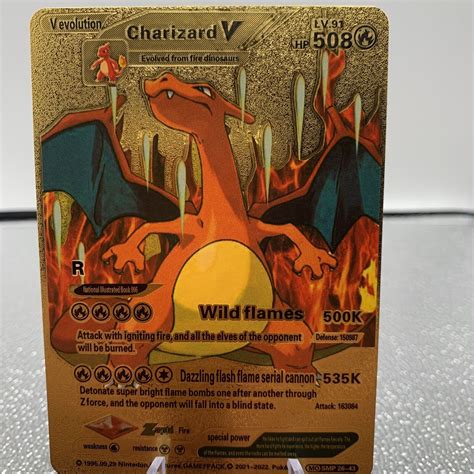 charizard v lv 91 hp 508 price|Charizard V gold foil card.